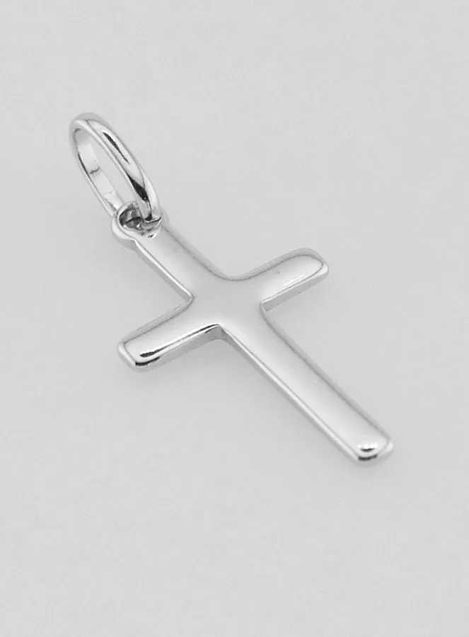 Simple Silver Cross Pendant - 1,8 cm (pic 3)