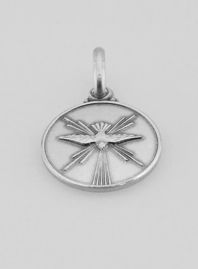 Holy Spirit Dove Solid Silver Medal - 1,4 cm (pic 2)