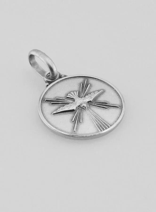Holy Spirit Dove Solid Silver Medal - 1,4 cm (pic 3)