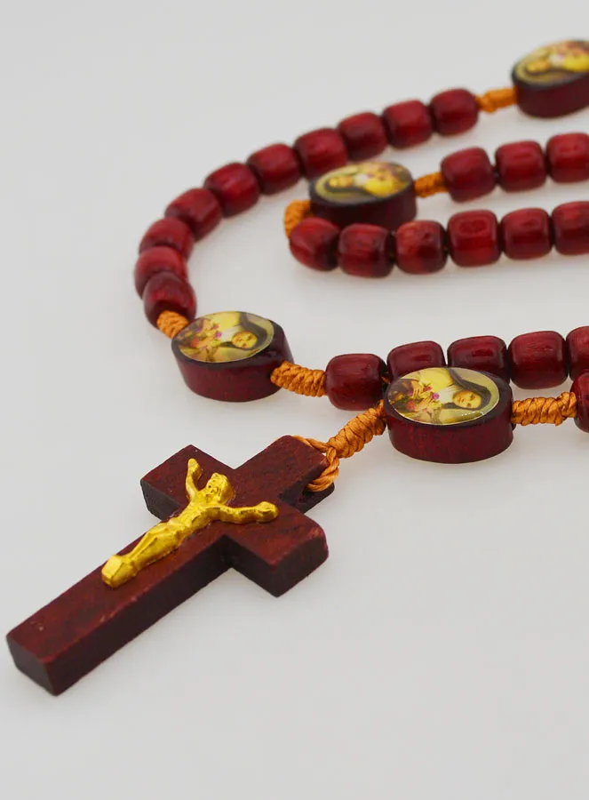 Saint Teresa Rosary - Wooden Beads (pic 4)