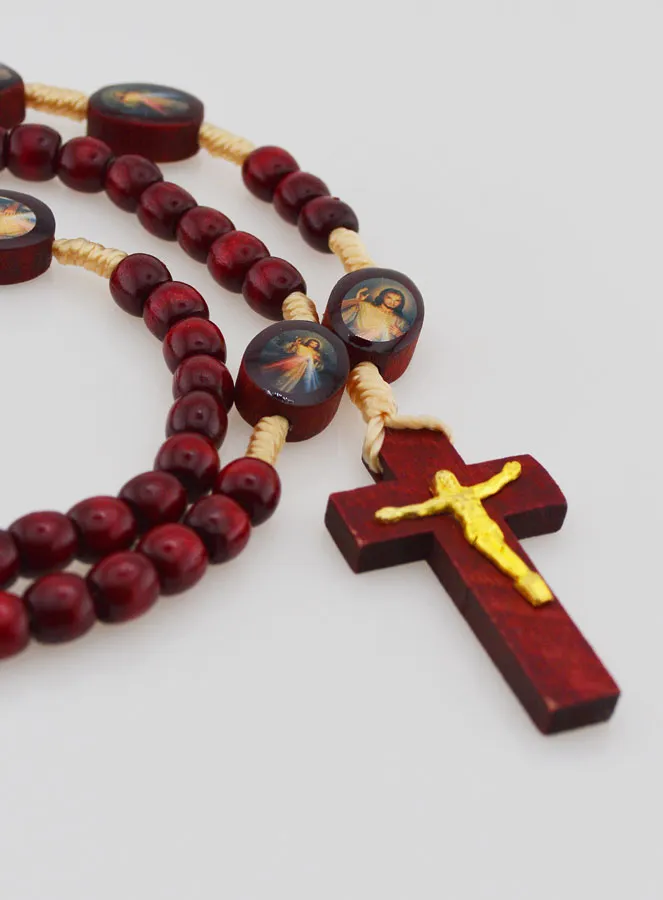 Divine Mercy of Jesus Rosary - Wooden Beads (pic 3)