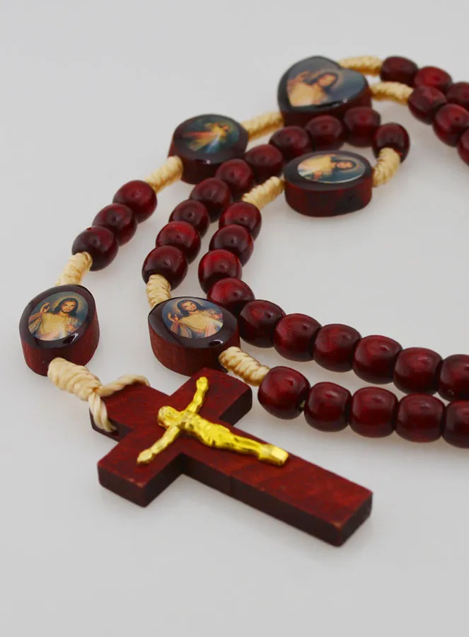 Divine Mercy of Jesus Rosary - Wooden Beads (pic 4)