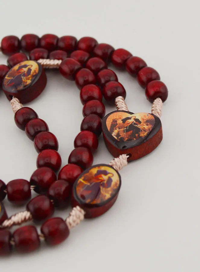 Our Lady Untier of Knots Rosary - Wooden Beads (pic 4)