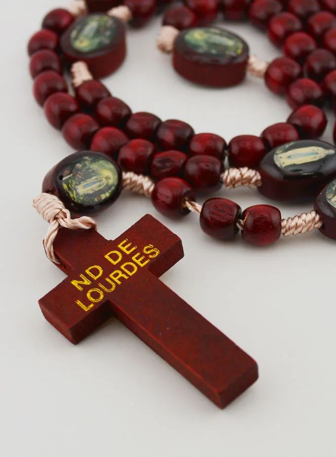 Our Lady of Lourdes Rosary - Wooden Beads (pic 3)