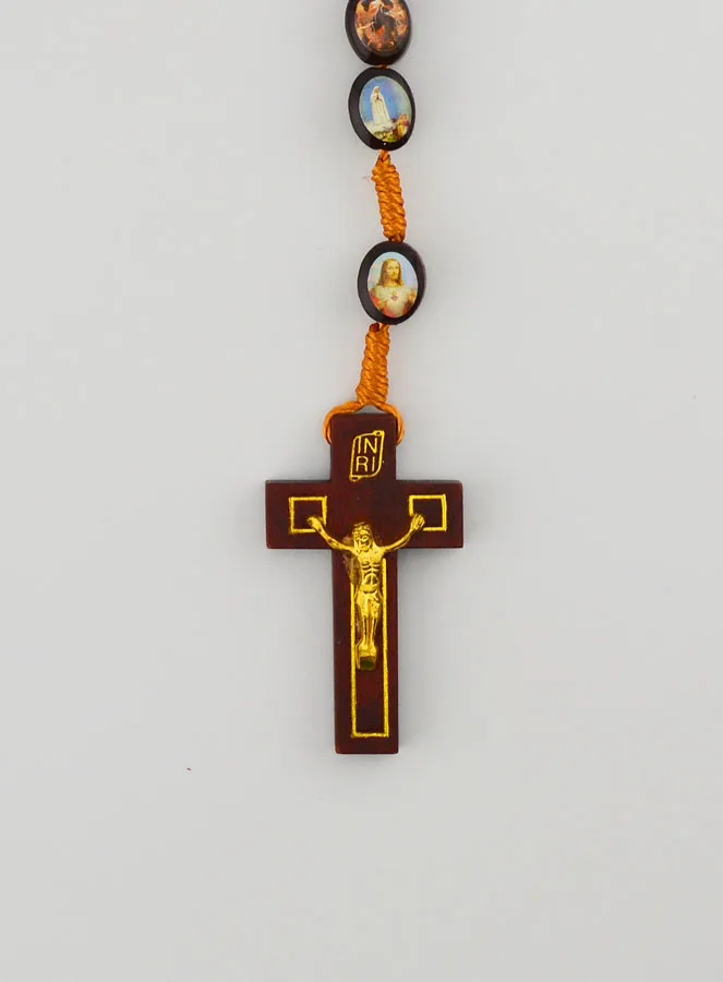 Our Lady of Miracles Wooden Rosary - 60cm (pic 3)