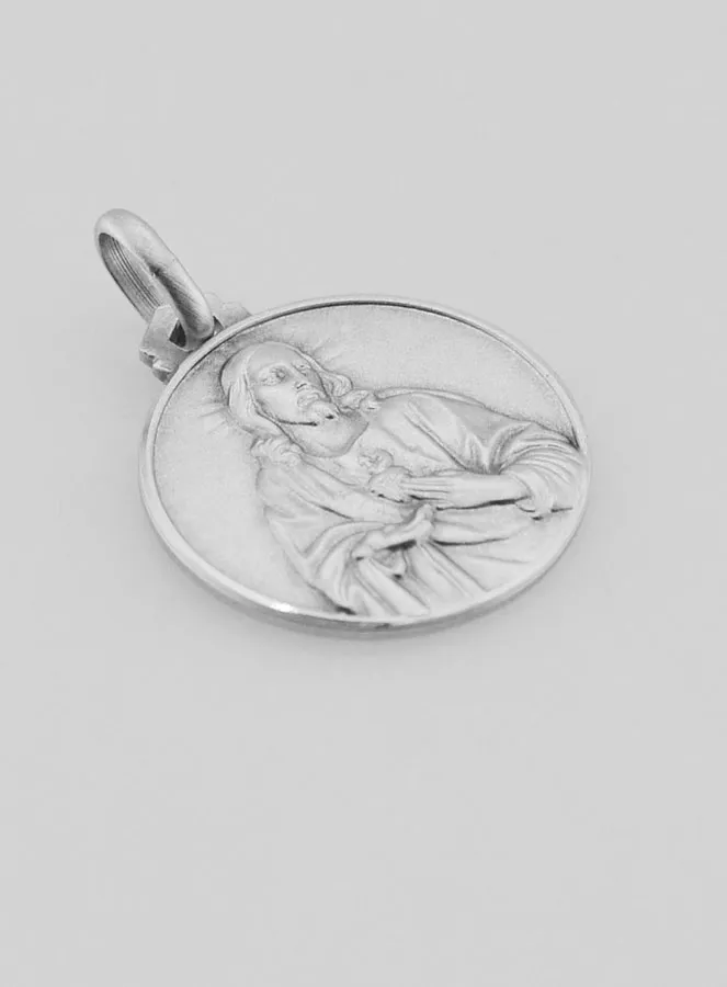 Sacred Heart of Jesus Solid Silver Medal - 1,8 cm (pic 3)