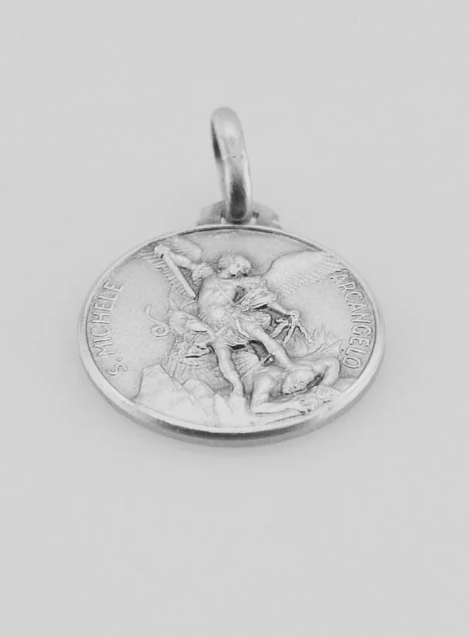 Saint Michael Solid Silver Medal - 1,6 cm (pic 2)