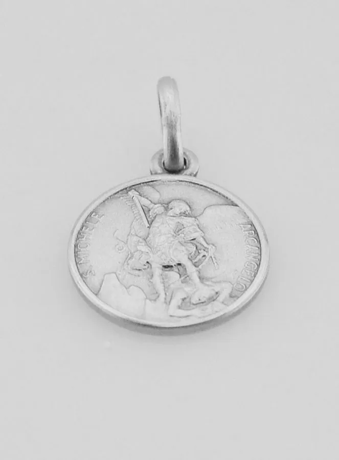 Saint Michael Solid Silver Medal - 1,2 cm (pic 2)