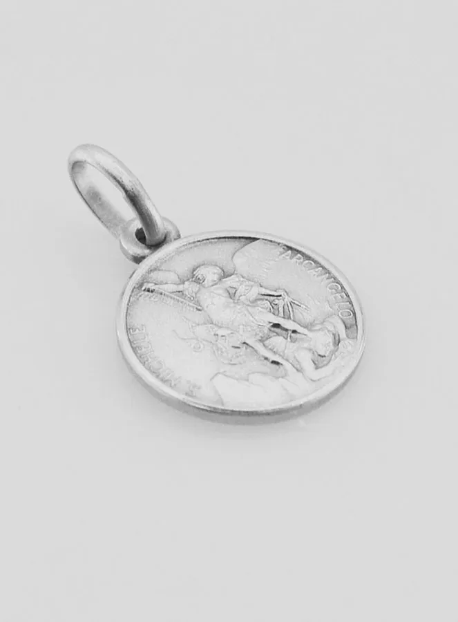 Saint Michael Solid Silver Medal - 1,2 cm (pic 3)