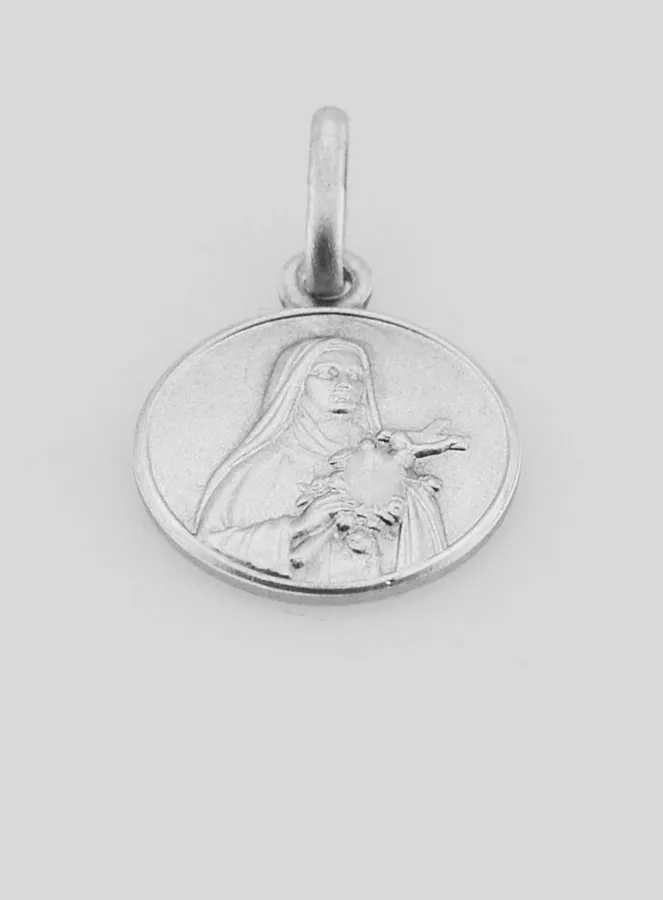 Saint Therese Solid Silver Medal - 1,2 cm (pic 2)
