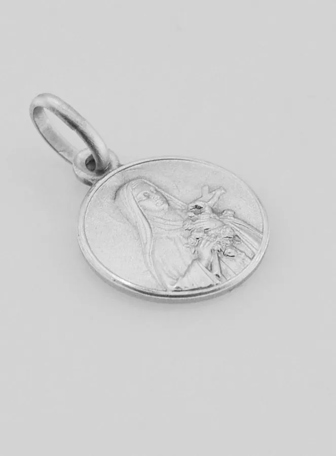 Saint Therese Solid Silver Medal - 1,2 cm (pic 3)