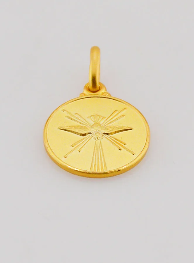 Holy Spirit Dove Gold Plated Medal - 1,4 cm (pic 2)