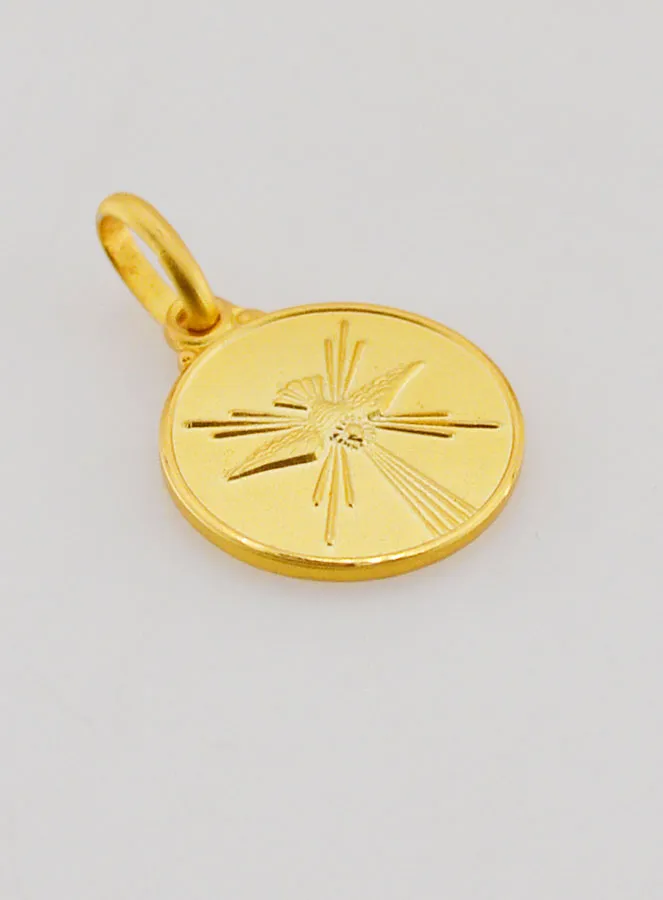 Holy Spirit Dove Gold Plated Medal - 1,4 cm (pic 3)