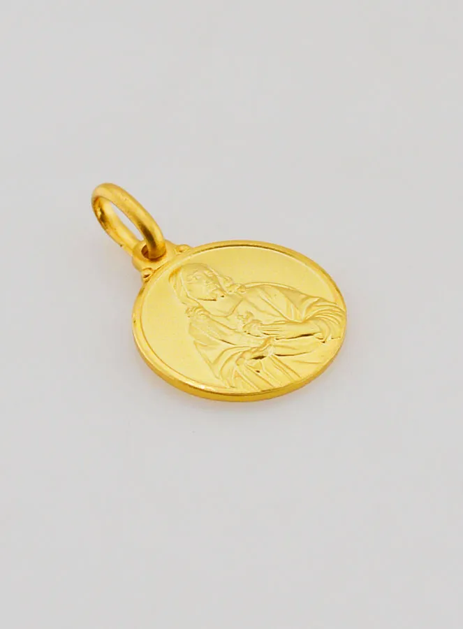 Sacred Heart of Jesus Gold Plated Medal - 1,4 cm (pic 3)