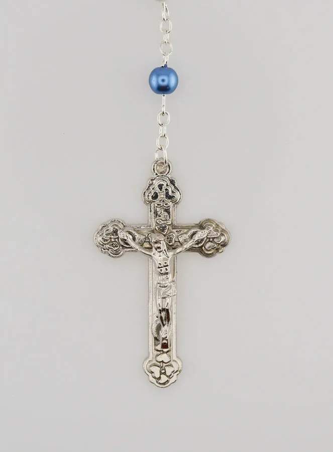 Lourdes Rosary with Mother of Pearl Beads - Jewellery Case (pic 3)