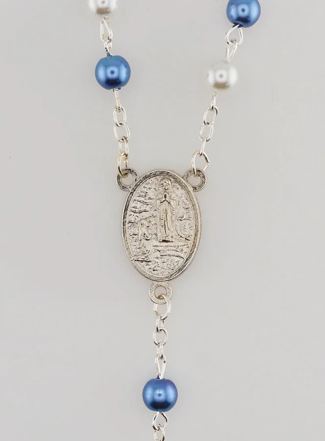 Lourdes Rosary with Mother of Pearl Beads - Jewellery Case (pic 4)