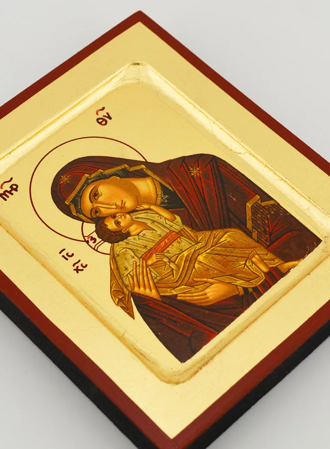 Icon Mother of God of Comfort - Gold leaf - 12 cm (pic 3)