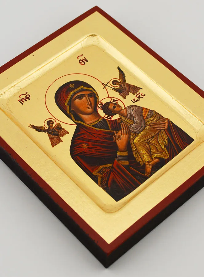 Icon Mary Help of Christians - Gold leaf - 12 cm (pic 3)