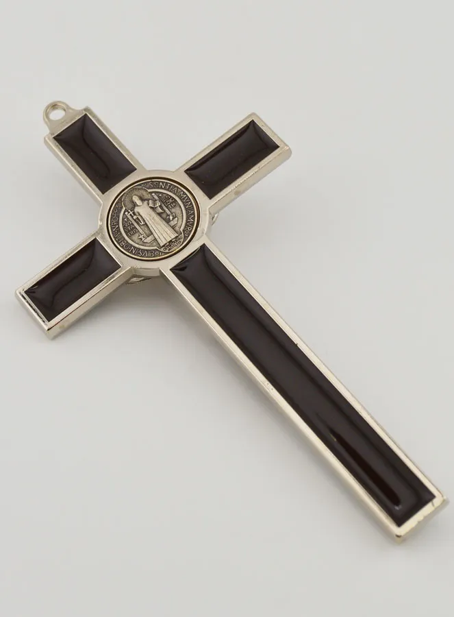 Saint Benedict Cross - Brown Metal (pic 4)
