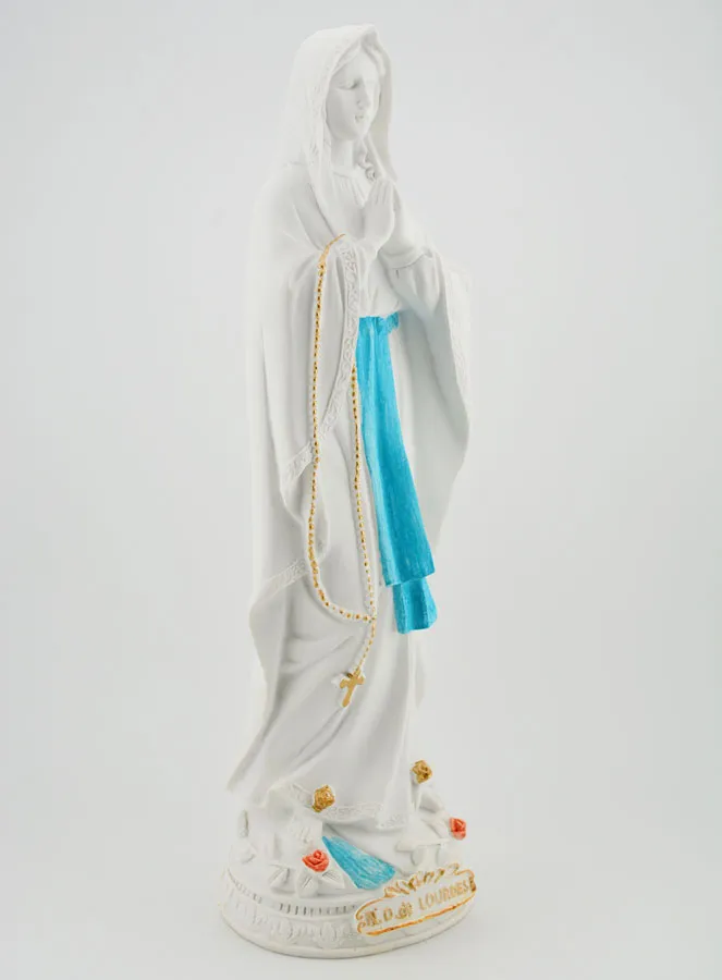 Our Lady of Lourdes with her Rosary Statue - 30 cm (pic 3)