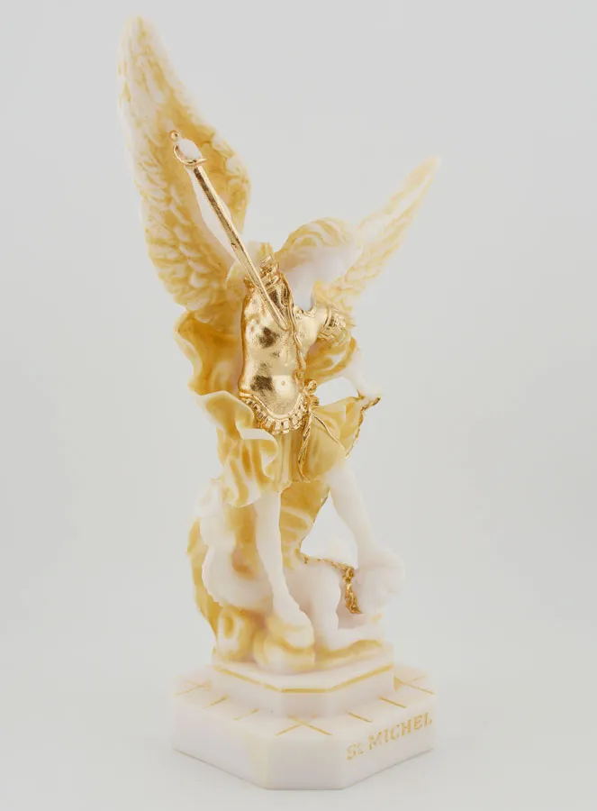 Saint Michael Archangel Alabaster Statue - 22 cm (pic 3)