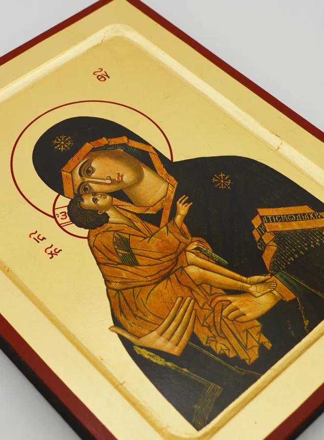 Icon Our Lady of Vladimir - Gold leaf - 23 cm (pic 3)
