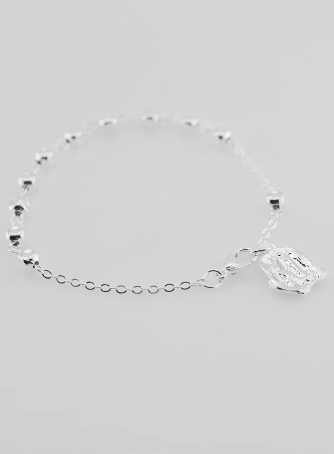 One Decade Rosary Bracelet Cube Beads - Lourdes Medal (pic 4)