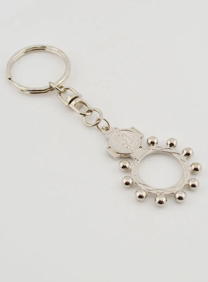 Rosary Ring of Lourdes Religious Key Ring - 4 cm (pic 3)