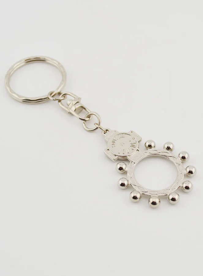 Rosary Ring of Lourdes Religious Key Ring - 4 cm (pic 4)