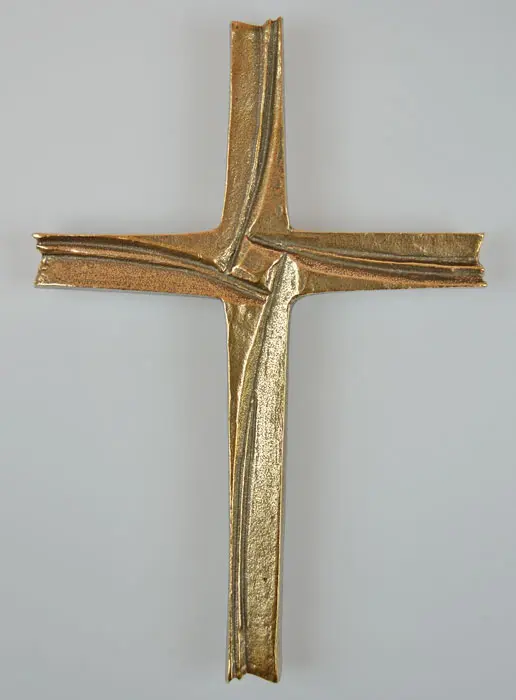 Handcrafted Bronze Cross - Modern Cross - 18 cm (pic 2)