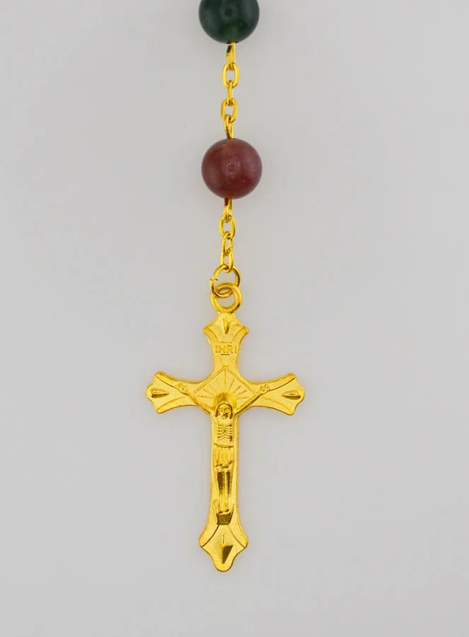 Rosary Agate Style and Gold Plated Chain (pic 3)