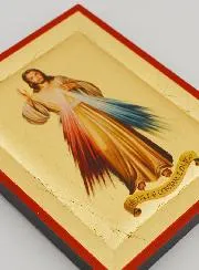 Handmade Byzantine Serigraphy Icon Jesus the Compassionate - 13 cm