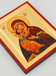 Handmade Byzantine Serigraphy Icon Virgin Hodegetria - 13 cm
