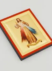 Handmade Byzantine Serigraph Icon Jesus the Compassionate - 8 cm