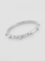Religious Silvery Rosary Decade Ring - Size 64