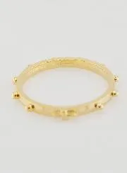 Religious Golden Rosary Decade Ring - Size 64