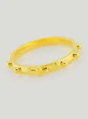Religious Golden Rosary Decade Ring - Size 57