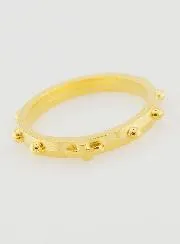 Religious Golden Rosary Decade Ring - Size 54