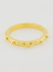 Religious Golden Rosary Decade Ring - Size 54