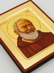 Byzantine Icon Saint Padre Pio  - 18 cm