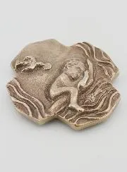 White Bronze Cross - The Baptismal - 10 cm