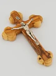 Orthodox Olive Wood Crucifix - 13 cm