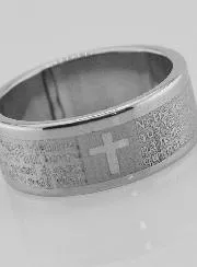Our Father's Prayer Religious Ring - Size 54