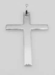 925 Silver Large Cross Pendant - 5 cm