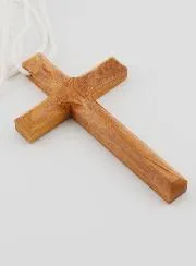 Communion Olive Wood Cross with Cord 9 cm