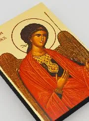 Byzantine Icon Red St. Michael the Archangel - 12 cm