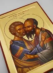Byzantine Icon Saint Peter and Saint Paul - 28 cm