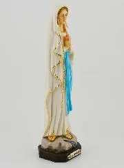 Our Lady of Lourdes Handpainted Polychromed Statue - 20 cm