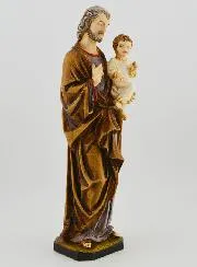 Saint Joseph Handpainted Polychromed Statue - 22 cm