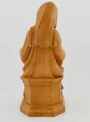 Virgin Mary with Baby Jesus with the Grapes - Wood Tone - 18 cm